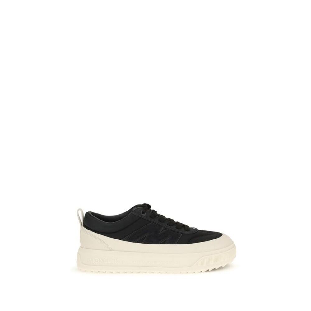 Moncler Black Calf Leather Bos Taurus Athletic Men's Sneakers